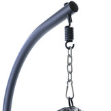 Hangstoel - 90x117x60 cm - met kussen - grijs donkerbruin