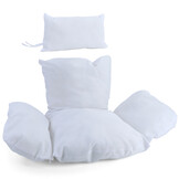 Hangstoel - grijs - 120x106x70 cm - met kussen - wit