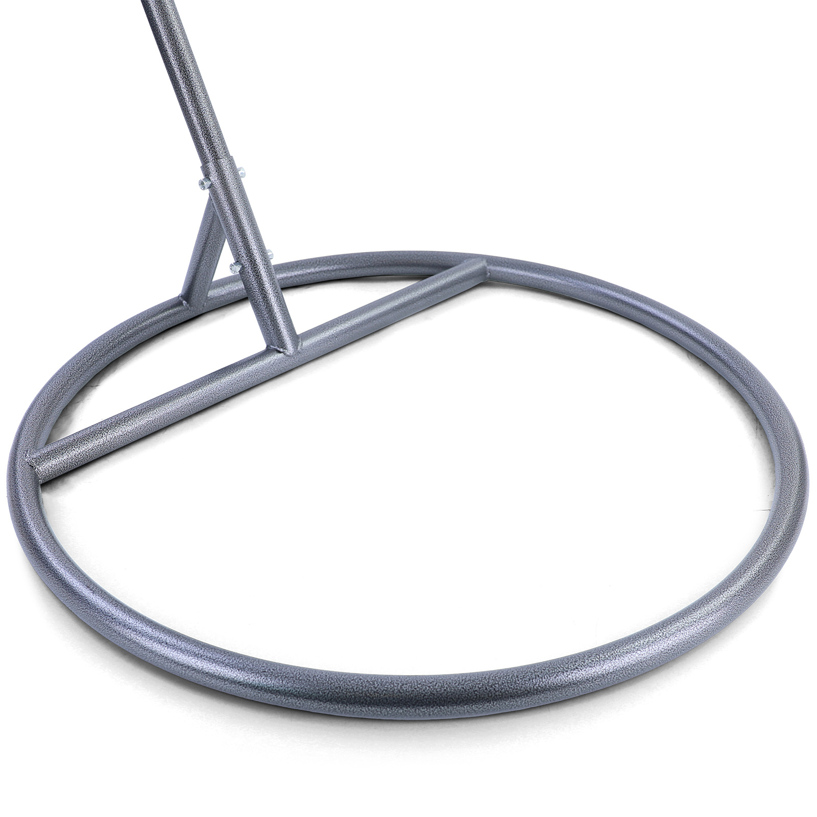 Hangstoel - grijs - 120x106x70 cm - met kussen - wit