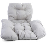 Hangstoel - 90x117x60 cm - met kussen - grijs lichtgrijs