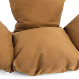 Hangstoel - grijs - 110x95x65 cm - met kussen - lichtbruin