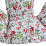 Hangstoel - roze wit - 120x106x70 cm - met kussen - gebloemd