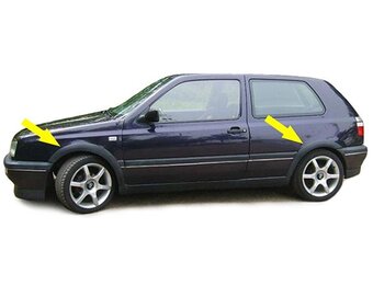 Spatbordverbreders - voor VW Golf 3 1991-1997 - sportief