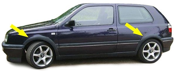 Spatbordverbreders - voor VW Golf 3 1991-1997 - sportief