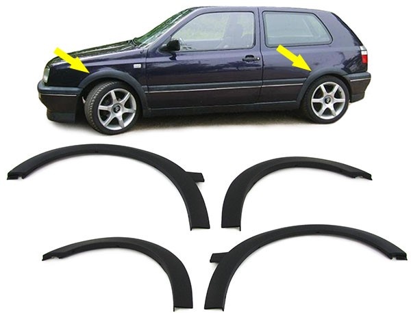 Spatbordverbreders - voor VW Golf 3 1991-1997 - sportief