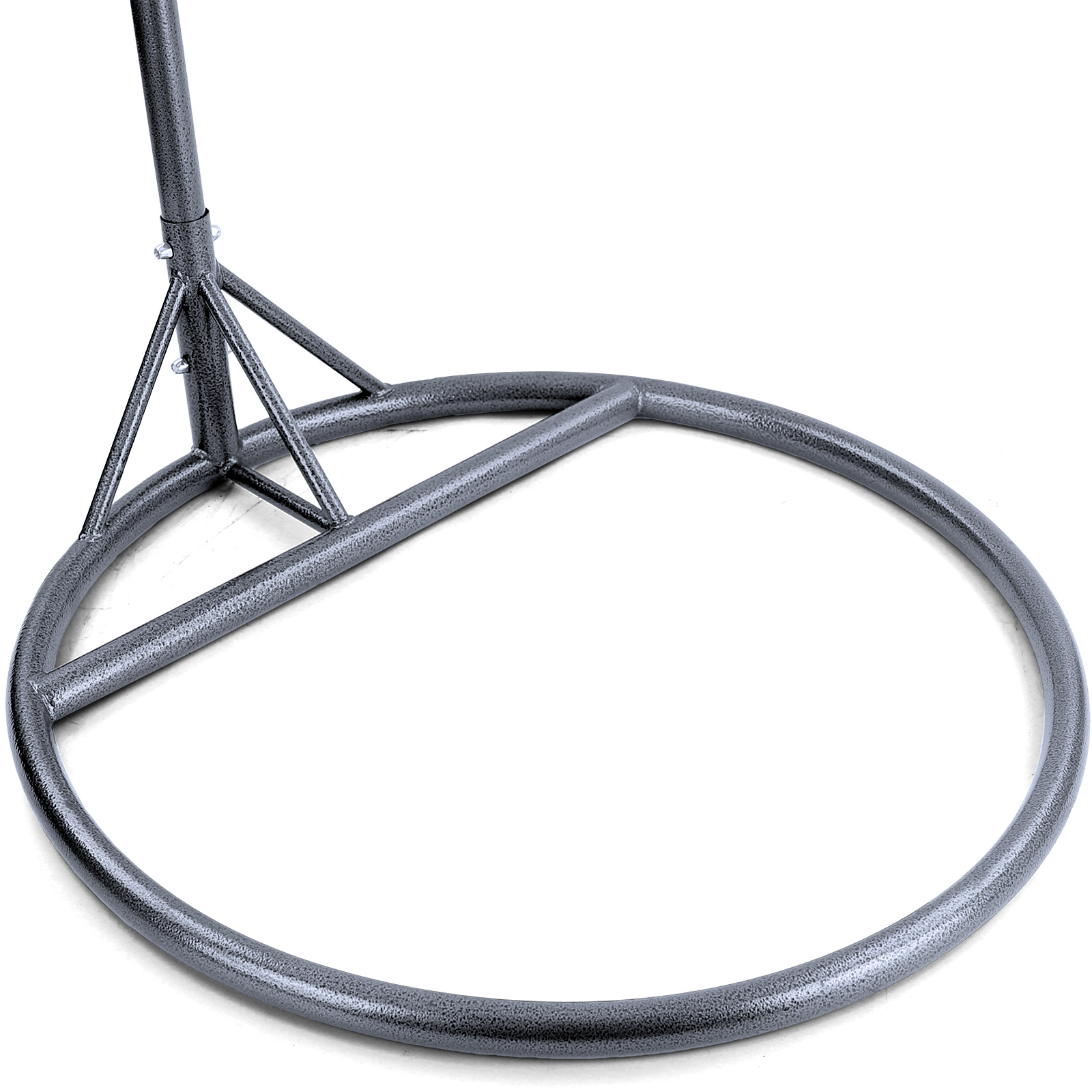 Hangstoel - zilver lichtgrijs - 90x117x60 cm - grijze kussen