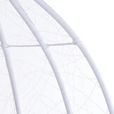 Hangstoel - wit - 120x106x70 cm - met kussen - beige