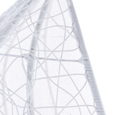 Hangstoel - wit - 120x106x70 cm - met kussen - beige