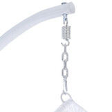 Hangstoel - wit - 120x106x70 cm - met kussen - beige