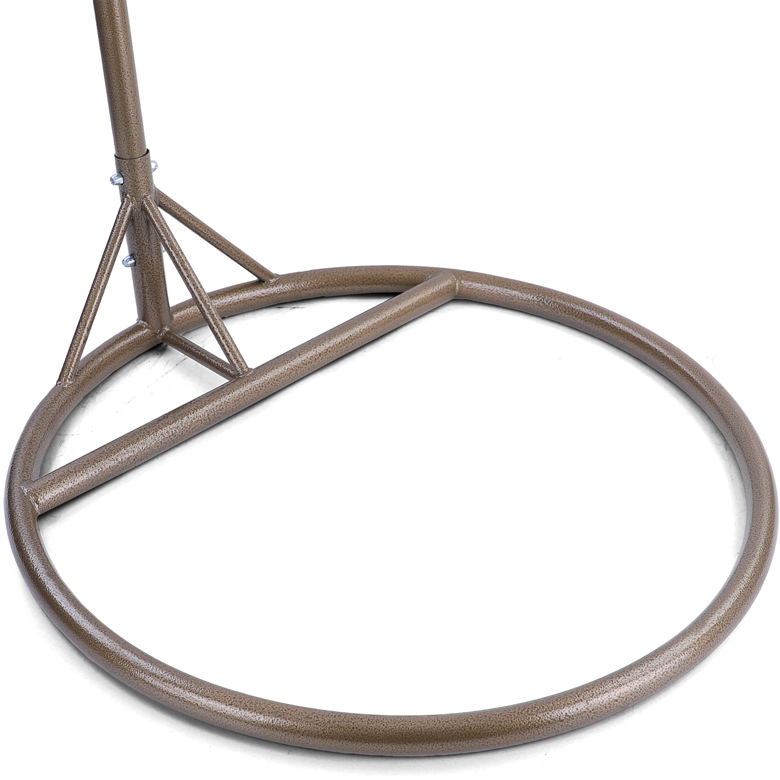 Hangstoel - bruin - 90x117x60 cm - met gestreept kussen