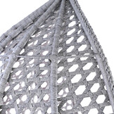 Hangstoel - grijs - 95x106x65 cm - met kussen - donkerbruin