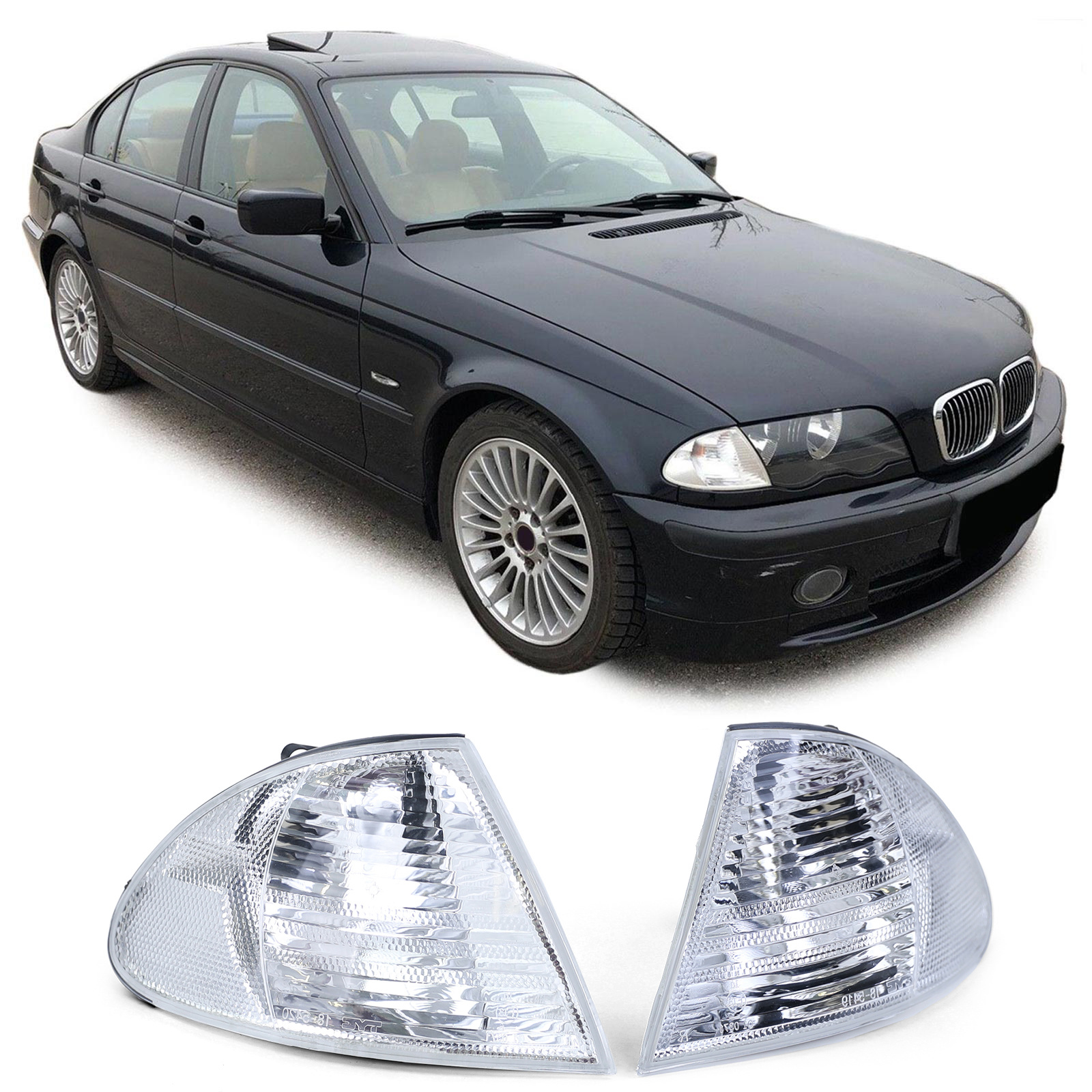Knipperlichten - BMW 3-serie E46 Sedan Touring - 1998-2001 - wit