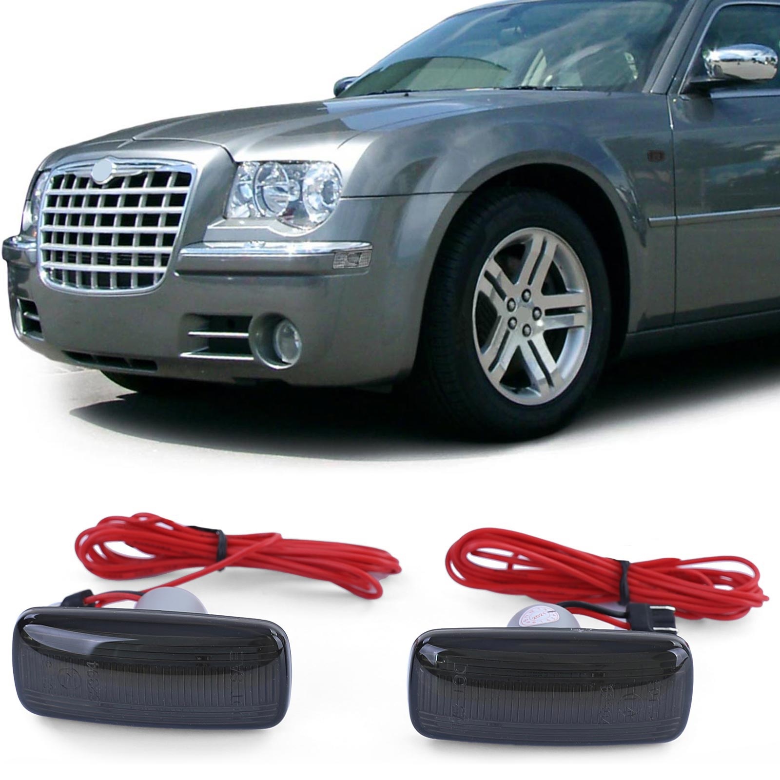 Zijkant knipperlichten - Chrysler 200 300 300C-type LX - smoke zwart