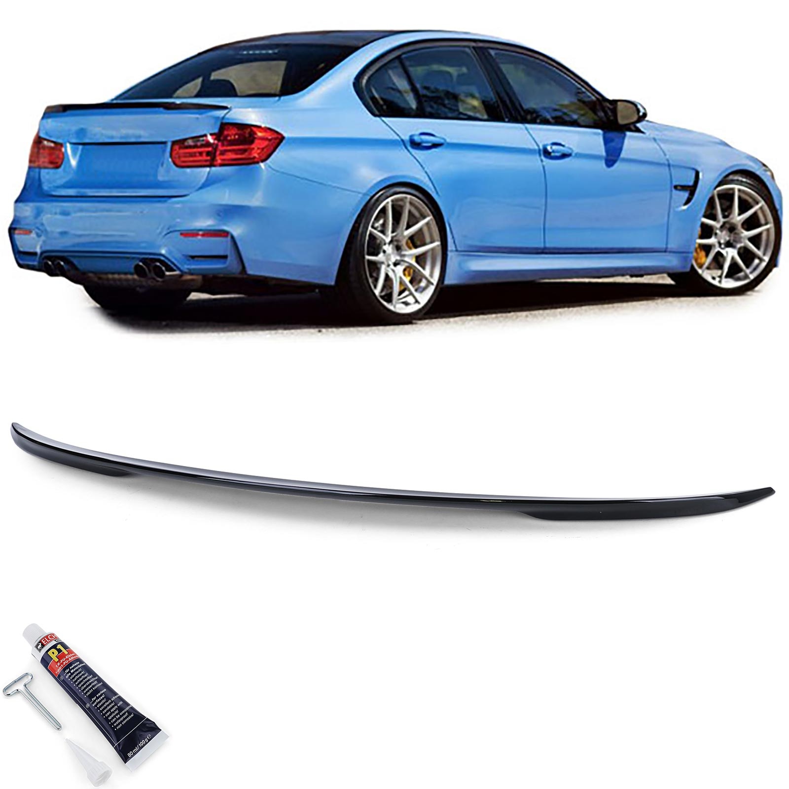Spoiler - achterspoiler - voor BMW 3 serie-F30 / Sedan / M3 2011-2019 - zwart