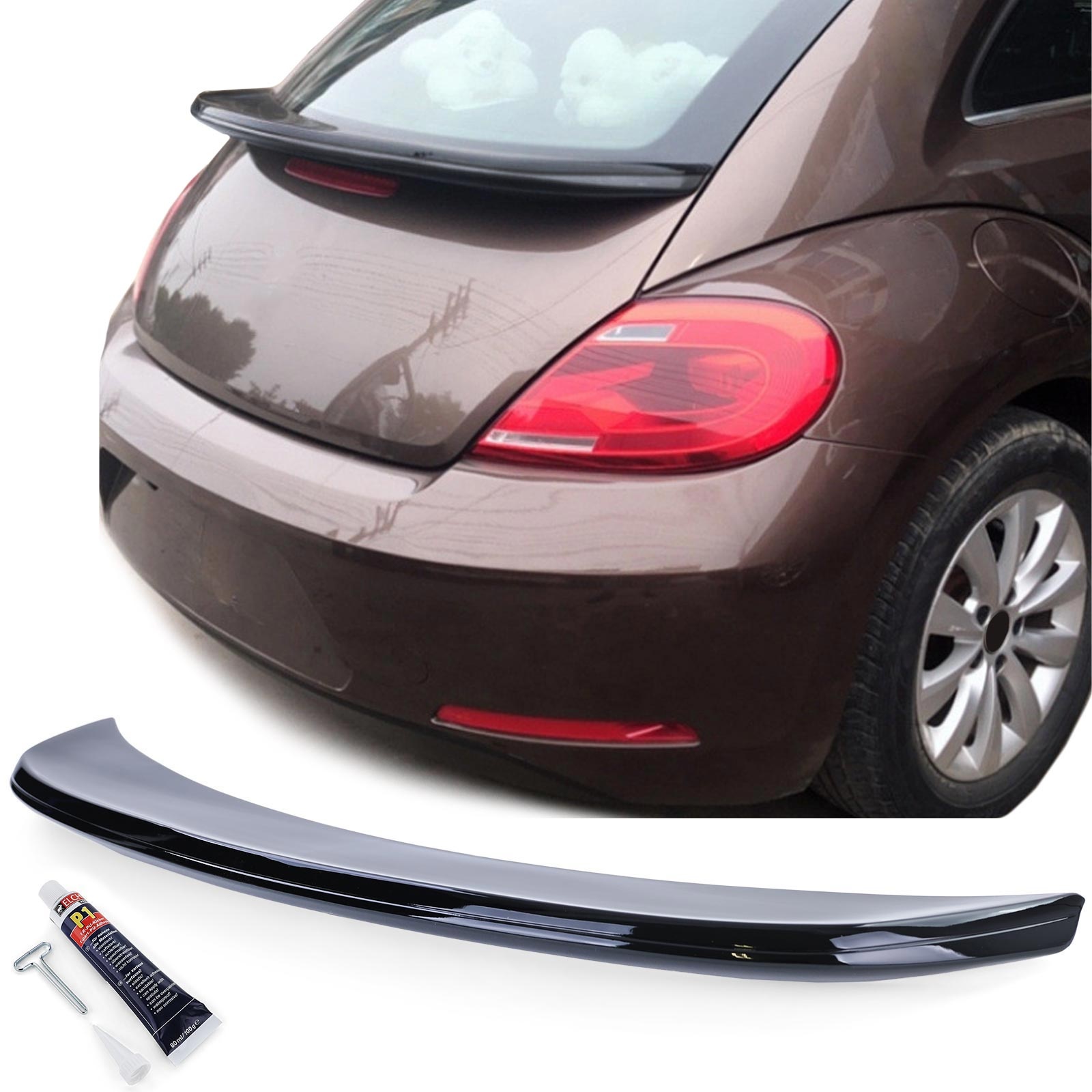 Spoiler - achterspoiler - voor VW Kever type-5C1 5C2 2011-2019 - glanzend zwart