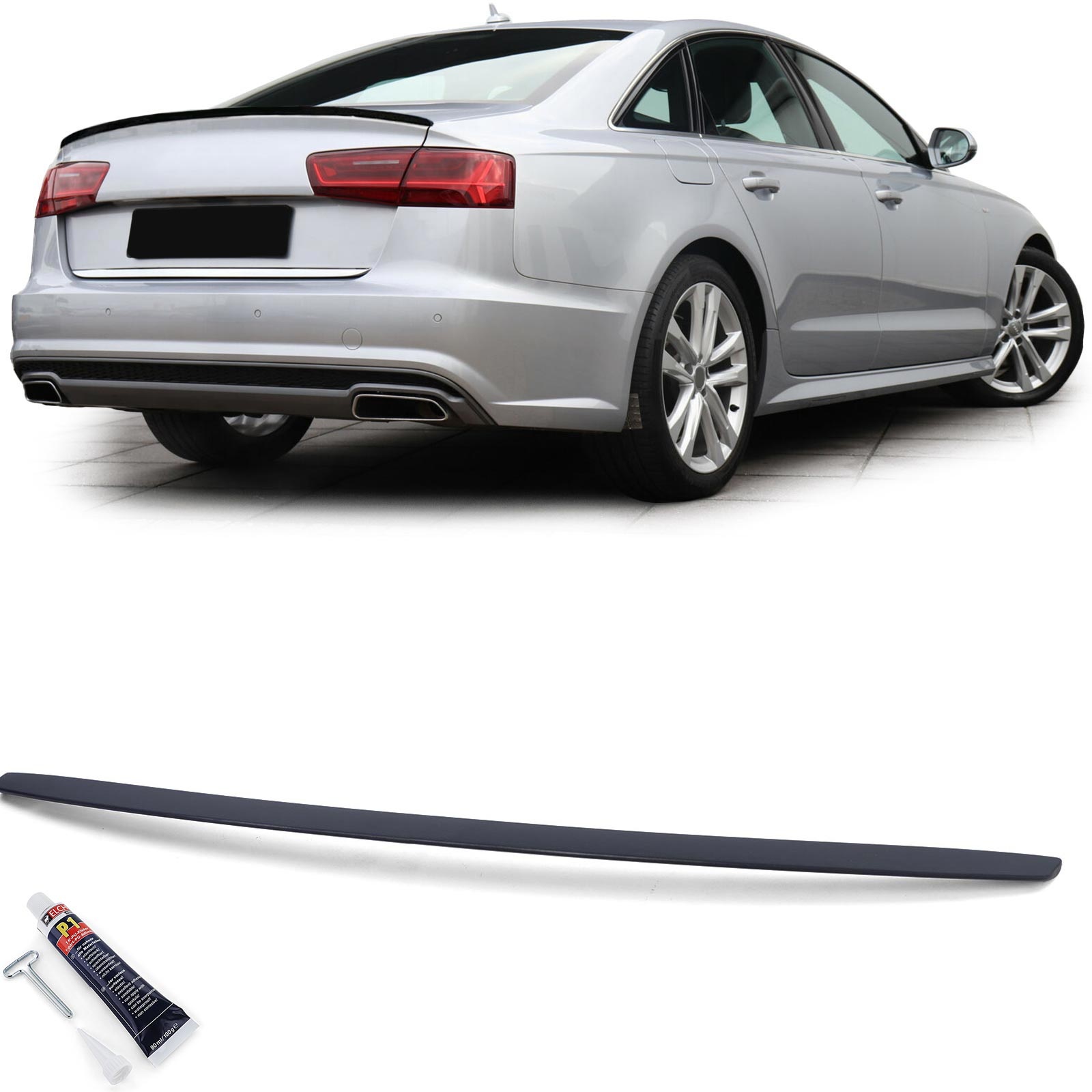 Spoiler - achterspoiler - voor Audi A6 type-C7 Sedan 2011-2018 - matzwart