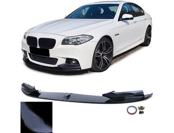 Spoiler - voorspoiler lip - BMW 5 serie-F10 F11 / Sedan / Touring 2010-2017 - glanzend zwart