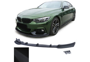 Spoiler - voorspoiler lip geschikt voor BMW 4 serie-F32 F33 F36 / Cabrio / Coupe / Gran Coupe 2010-2013 - matzwart