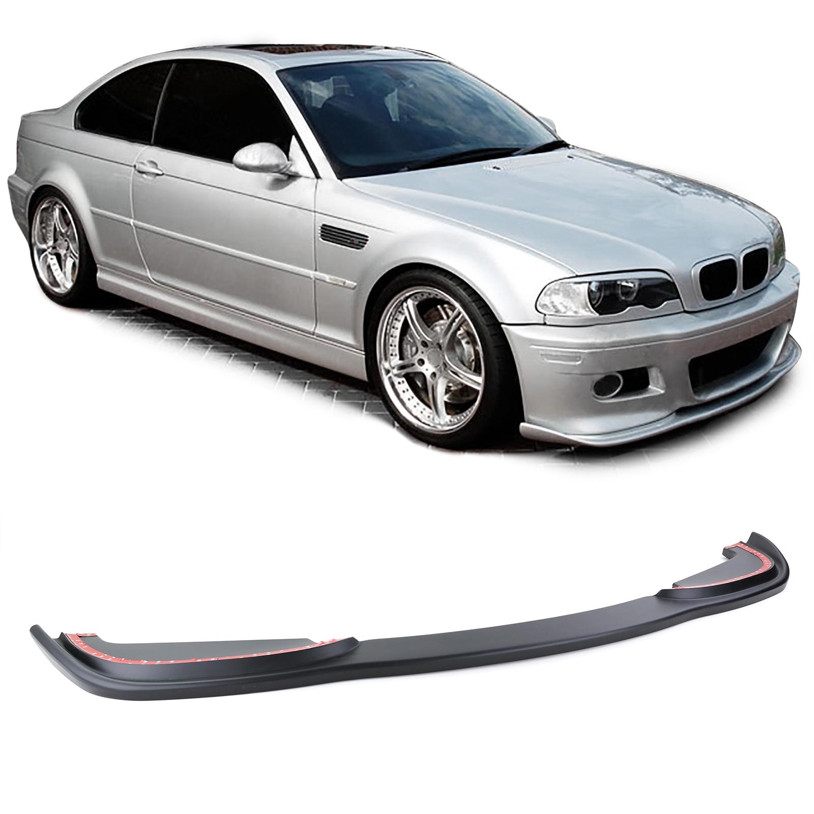 Spoiler - voorspoiler lip - BMW 3 serie type-E46 / Coupé / Cabrio 1998-2005 - matte zwart