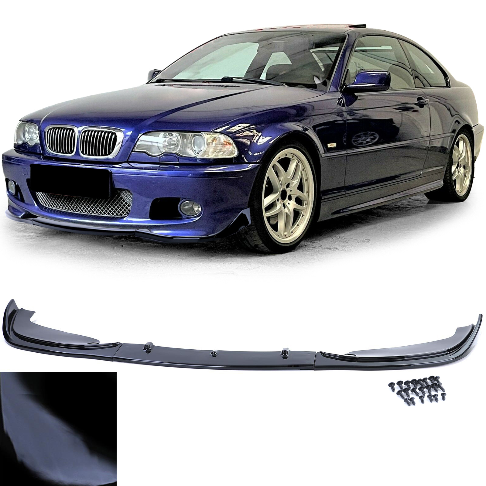 Spoiler - voorspoiler lip geschikt voor 3er BMW E46 Coupe Cabrio 1999-2006