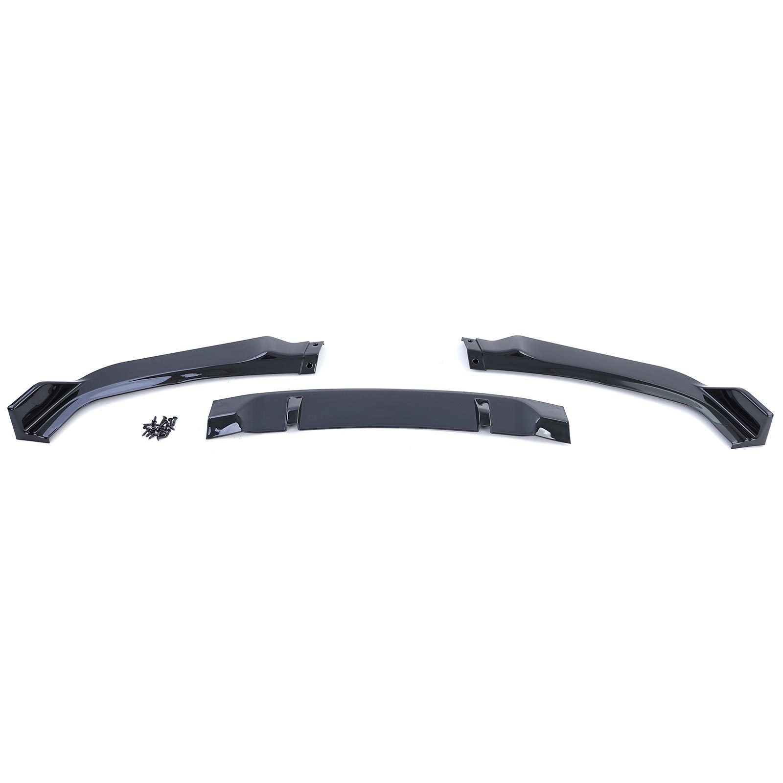 Spoiler - voorspoiler lip geschikt voor BMW 3 serie type-E90 E91 / Sedan / Touring 2005-2008 - glanzend zwart