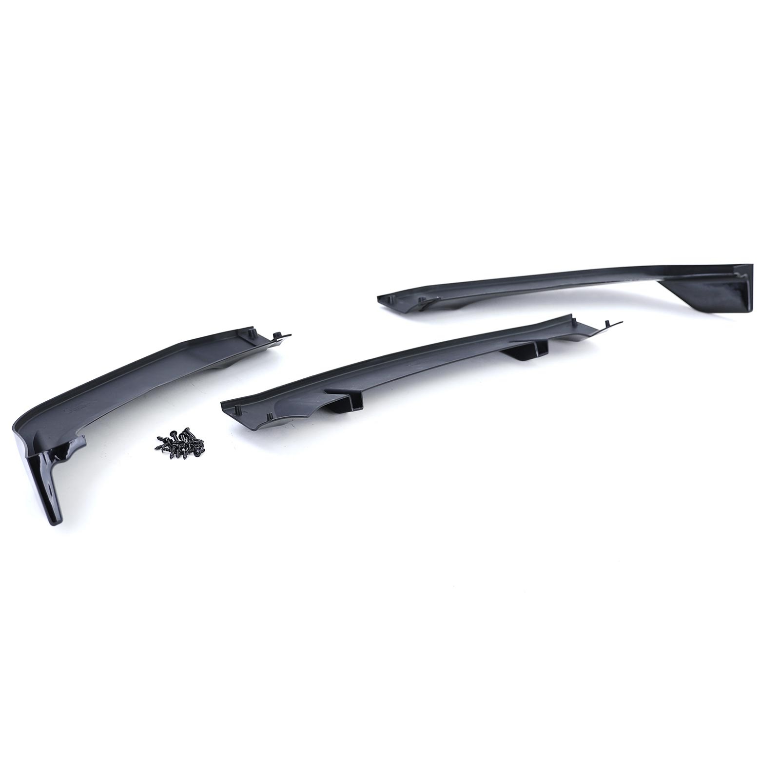 Spoiler - voorspoiler lip geschikt voor BMW 3 serie type-E90 E91 / Sedan / Touring 2005-2008 - glanzend zwart