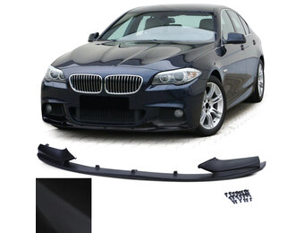 Spoiler - voorspoiler lip - BMW 5 serie-F10 F11 / Sedan / Touring 2010-2017 - matzwart