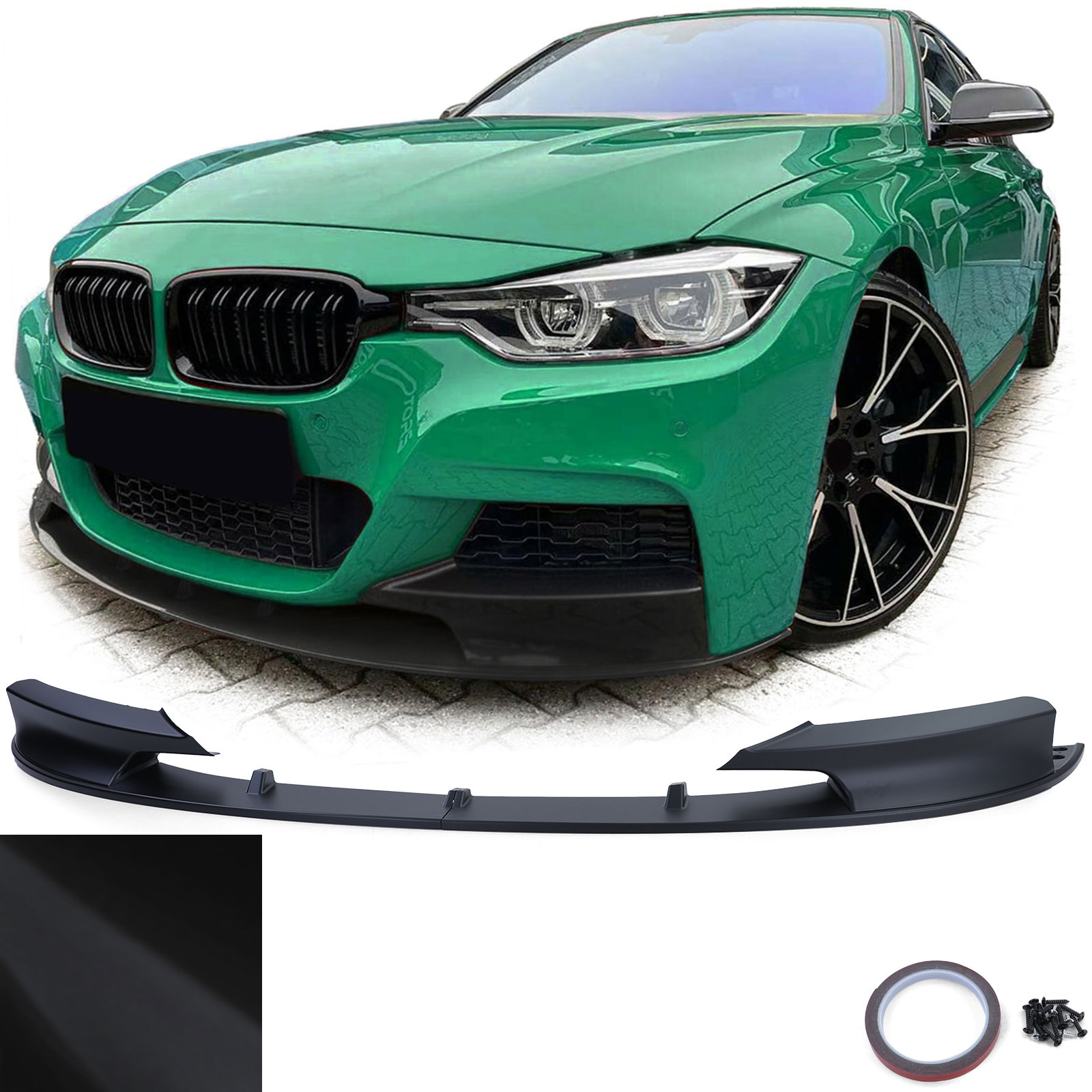 Spoiler - voorspoiler lip - geschikt voor BMW 3er F30 F31 / Sedan / Touring 2011-2019