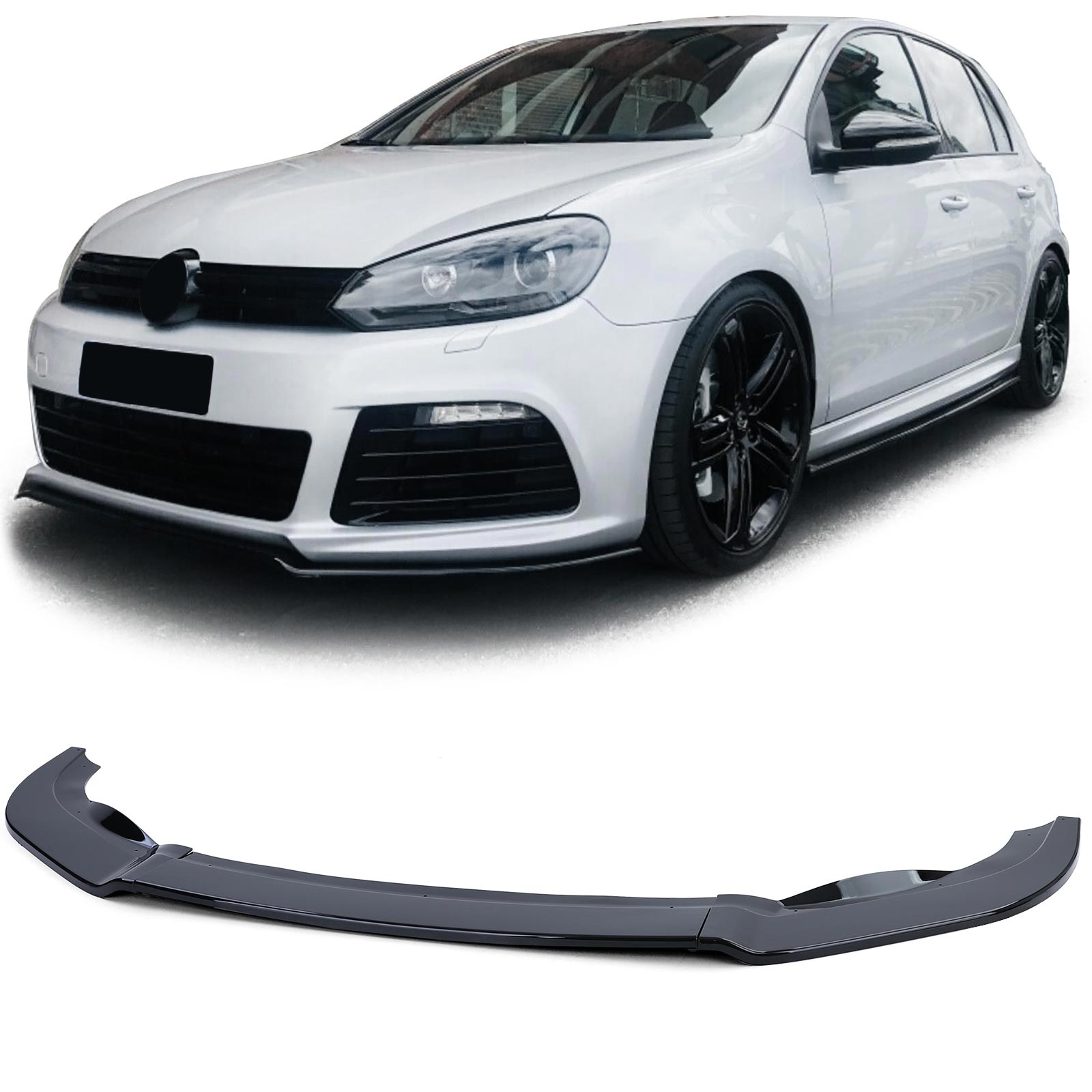 Spoiler - voorspoiler lip - geschikt voor VW Golf 6 1K / Sedan / Cabrio / Variant 2009-12