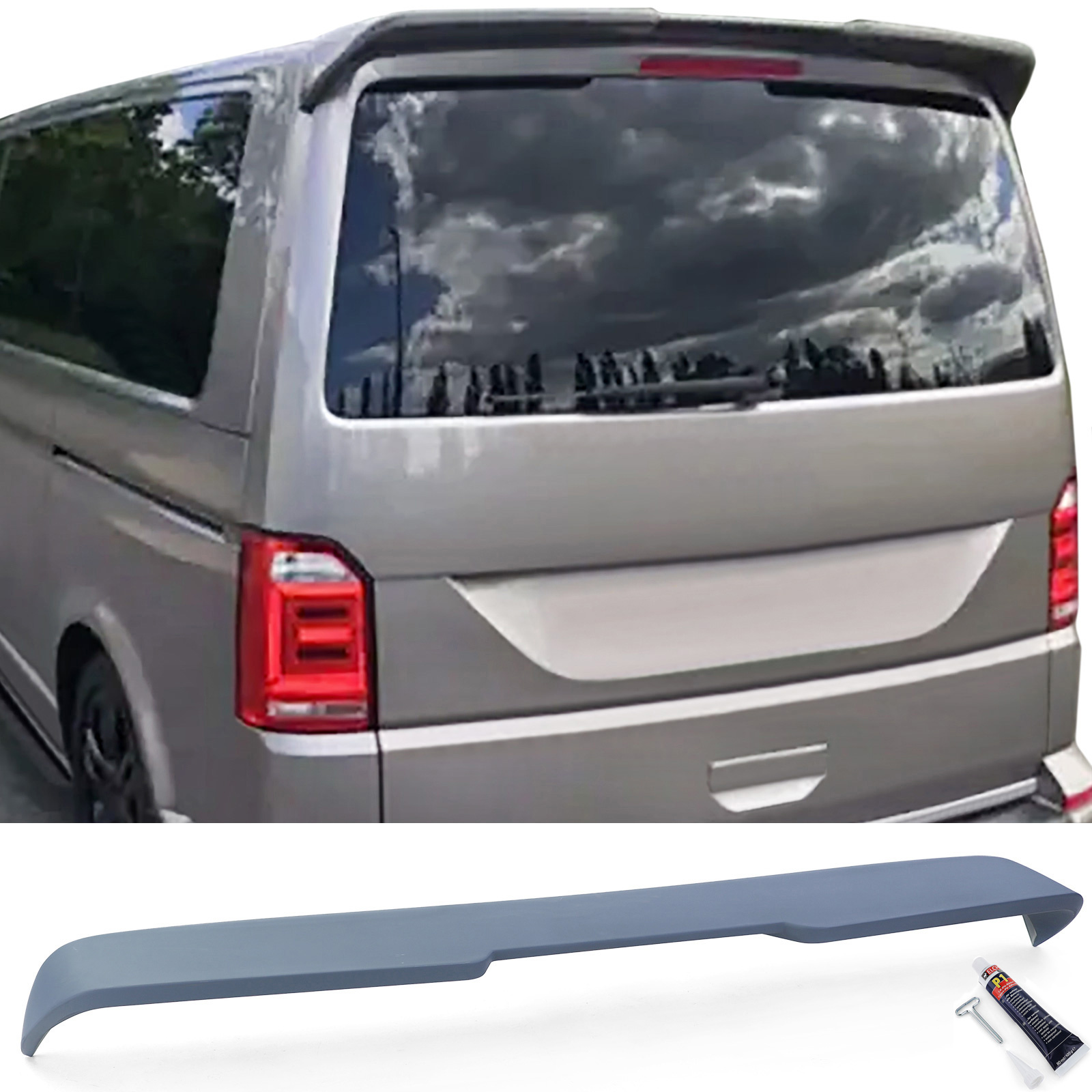 Spoiler - dakspoiler geschikt voor VW Bus T6 T6.1 / Bus / Transporter 2015 - stabiel kunststof