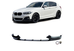 Spoiler - voorspoiler lip - BMW 1 serie type-F20 F21 2015-2019 - glanzend zwart