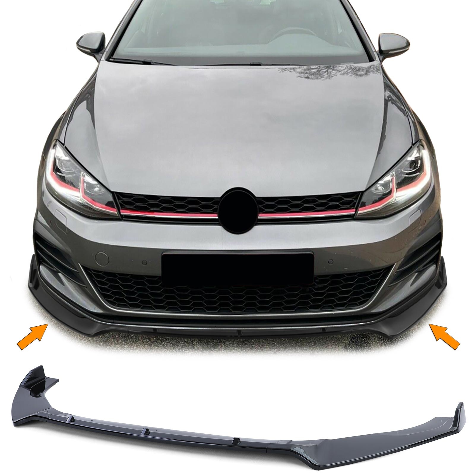 Spoiler - voorspoiler lip - VW Golf 7 GTI 5G / Sedan 2012-21