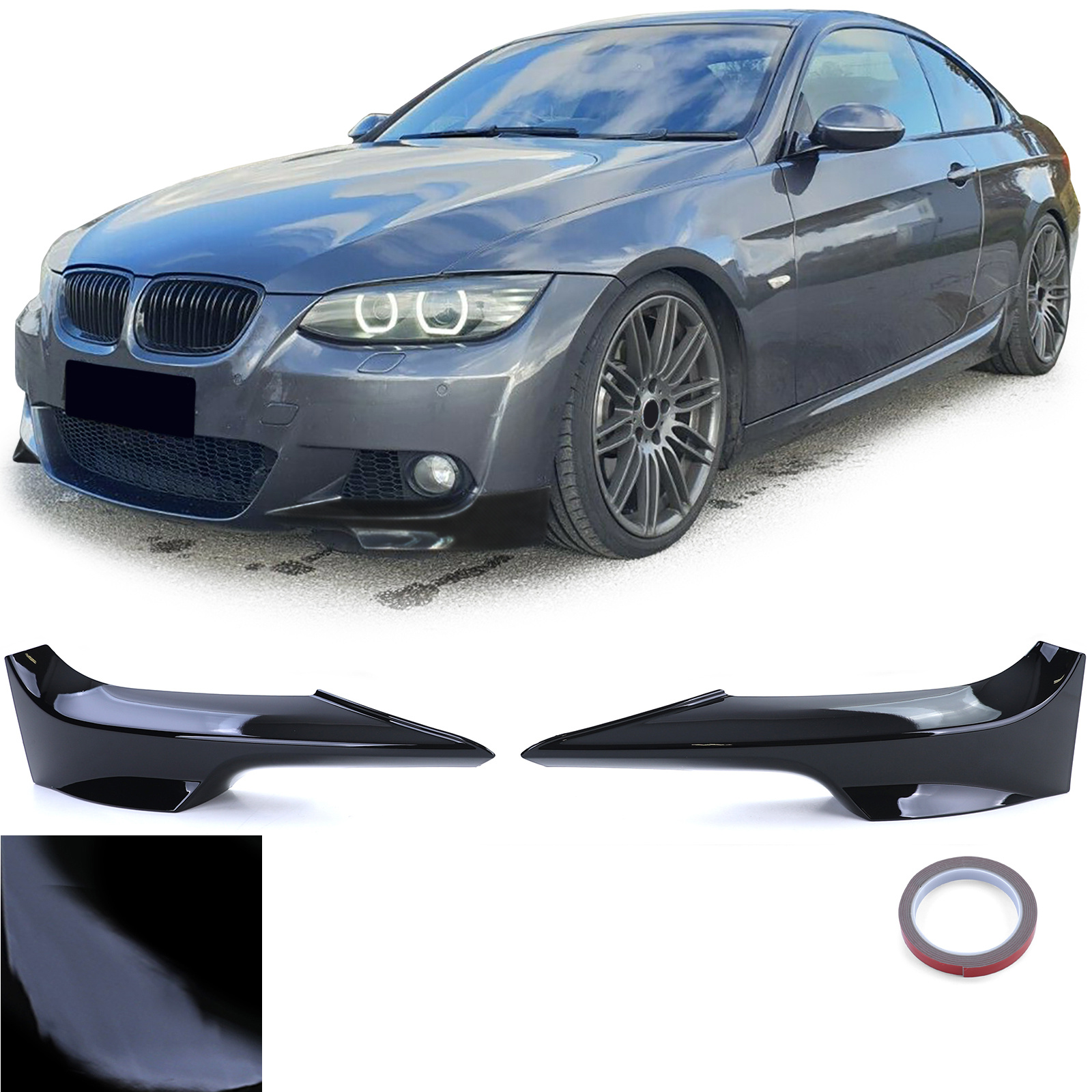 Spoiler - voorspoiler - hoeksplitter geschikt voor BMW 3 Serie E92 E93 / Coupé / Cabrio 2006-2010