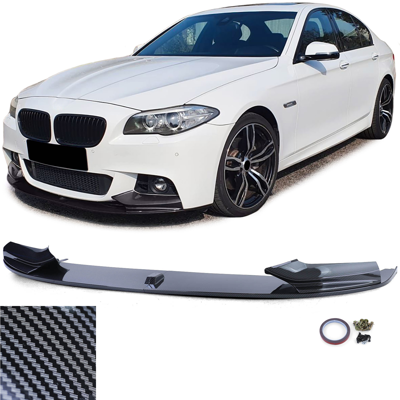 Spoiler - voorspoiler lip - BMW 5 serie-F10 F11 / Sedan / Touring 2010-2017 - carbon