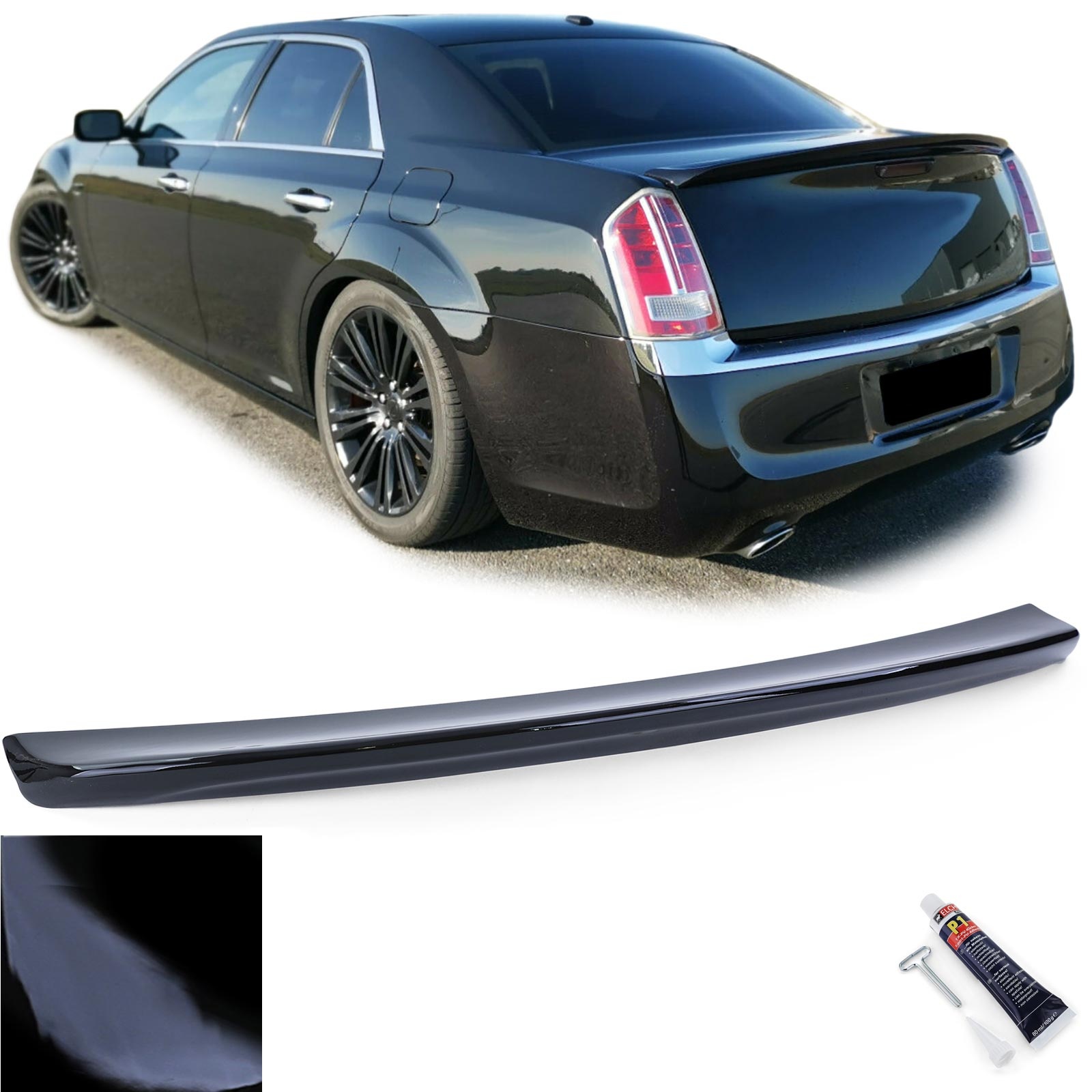 Spoiler - achterspoiler - voor Chrysler 300C Lancia Thema type-LX / Sedan 2011-2014 - glanzend zwart