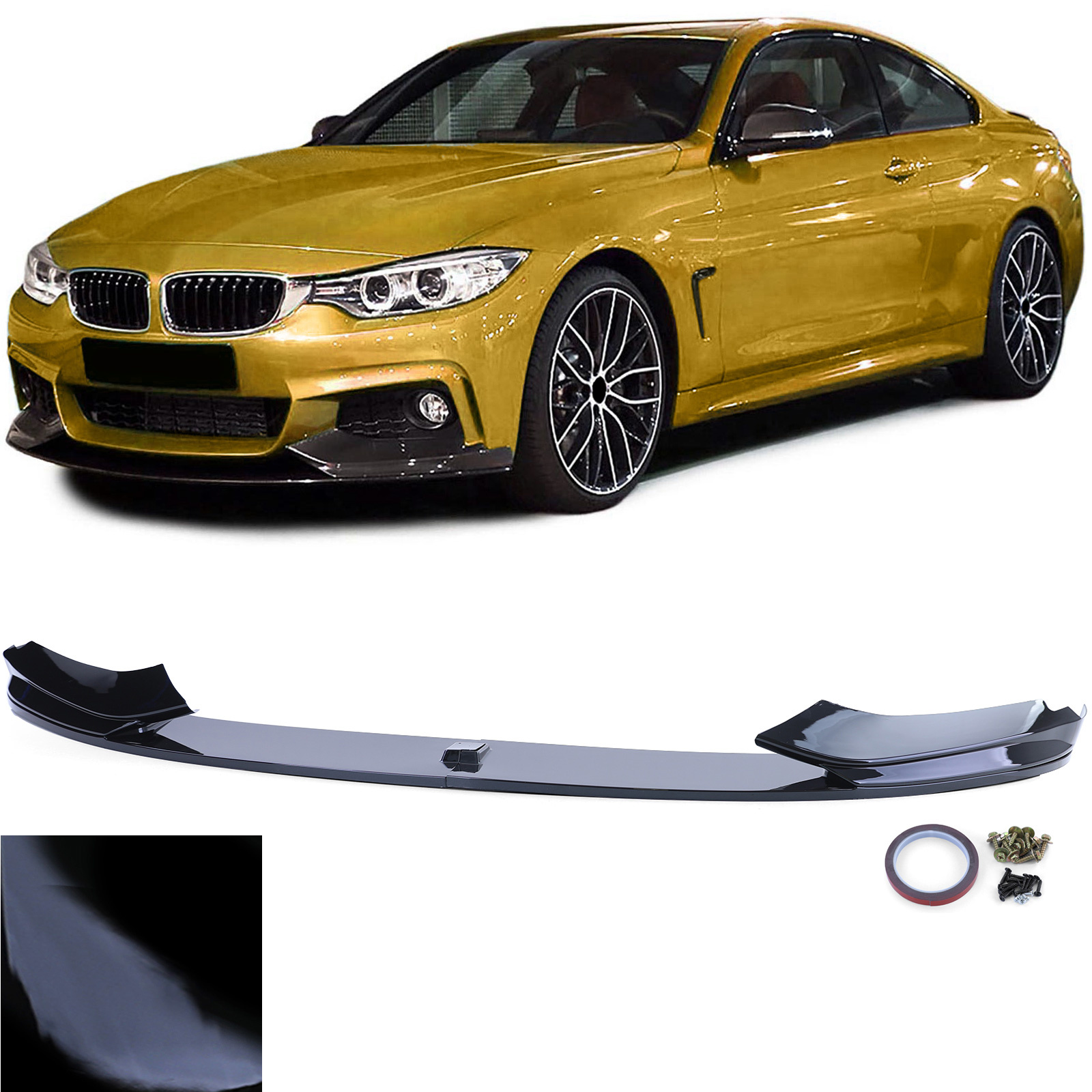 Spoiler - voorspoiler lip - geschikt voor BMW 4er F32 F33 F36 / Cabrio / Coupé / Gran Coupé vanaf 2013