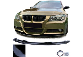 Spoiler - voorspoiler geschikt voor BMW 3-serie E90 E91Sedan / Touring 2005-2008 - glanzend zwart
