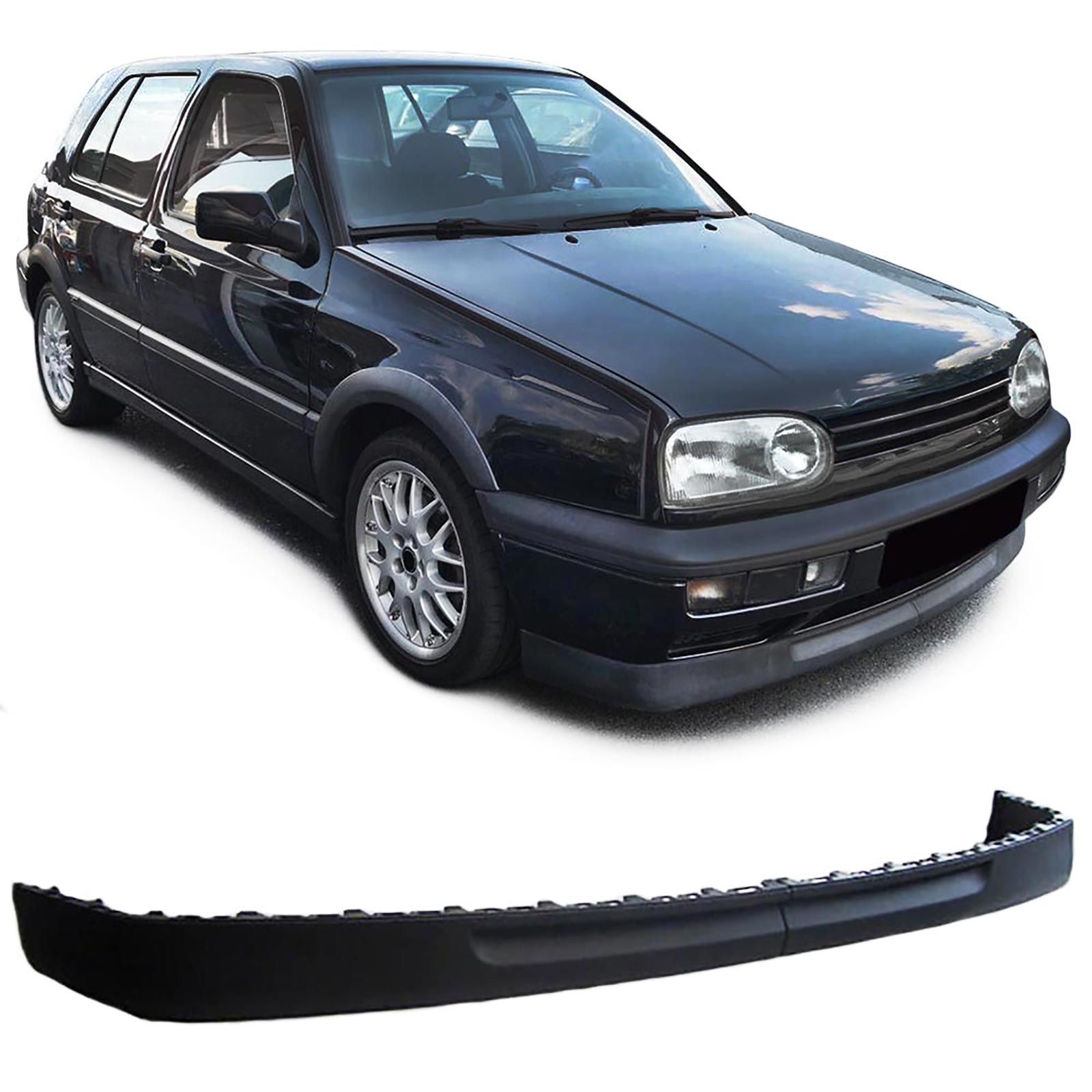 Spoiler - voorspoiler lip geschikt voor VW Golf 3 sedans / wagons / cabrio's 1991-97