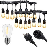 Prikkabel - 15M - inclusief 15 lampen - IP44 - 2700K warm wit
