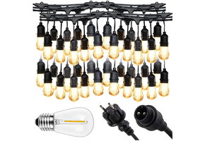 Prikkabel - 20M - inclusief 40 lampen - IP44 - 2700K warm wit