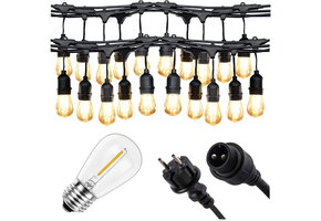Prikkabel - 20M - inclusief 30 lampen - IP44 - 2700K warm wit