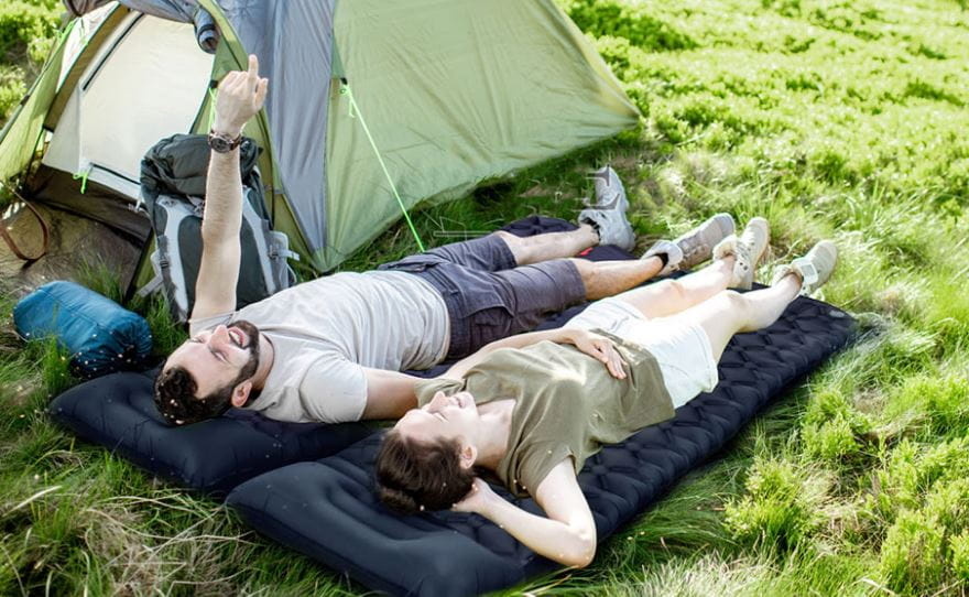 Slaapmat - thermomat - 190x60x5cm - ingebouwde pomp - groen