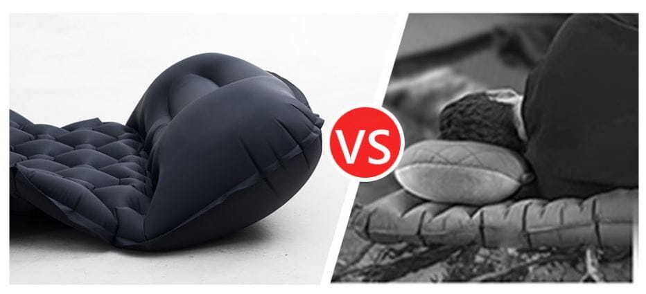 Slaapmat - thermomat - 190x60x5cm - ingebouwde pomp - oranje