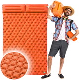 Slaapmat - thermomat - 2 persoons - 195x120x7cm - oranje