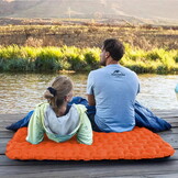 Slaapmat - thermomat - 2 persoons - 195x120x7cm - oranje