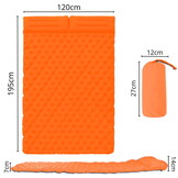 Slaapmat - thermomat - 2 persoons - 195x120x7cm - oranje