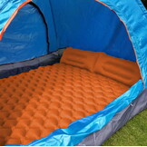 Slaapmat - thermomat - 2 persoons - 195x120x7cm - oranje