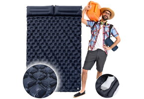 Slaapmat - thermomat - 2 persoons - 195x120x7cm - marineblauw