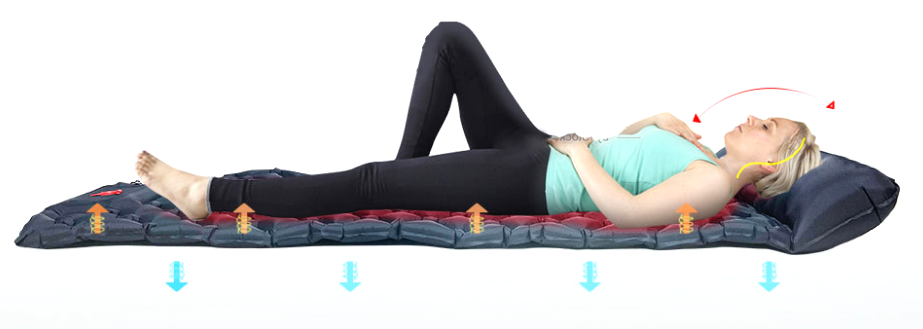 Slaapmat - 190x60x5cm - ingebouwde pomp - marineblauw