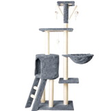 Krabpaal - grote kat - 50x35x140 cm - grijs